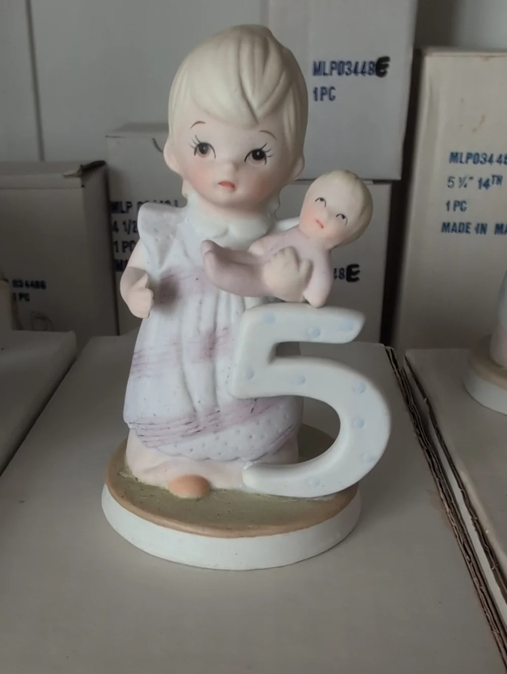 The Christopher Collection By Lefton Girl Figurine with Number 5
